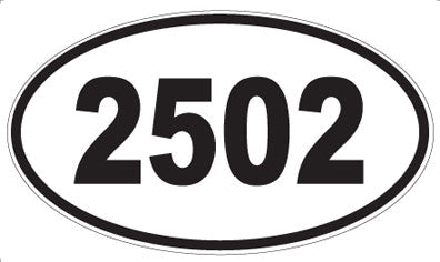 2502 - Oval Sticker
