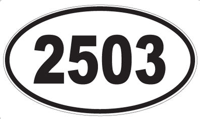 2503 - Oval Sticker