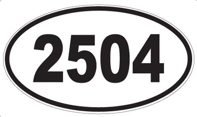 2504 - Oval Sticker