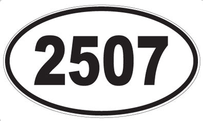 2507 - Oval Sticker