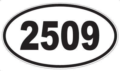2509 - Oval Sticker