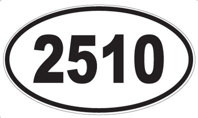 2510 - Oval Sticker