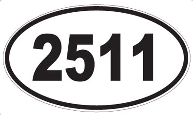 2511 - Oval Sticker