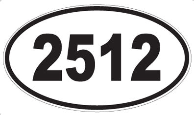 2512 - Oval Sticker