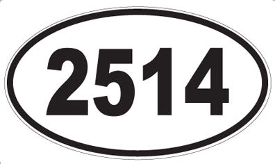 2514 - Oval Sticker