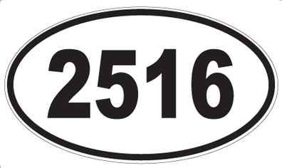 2516 - Oval Sticker
