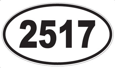2517 - Oval Sticker