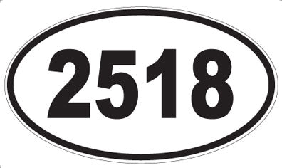 2518 - Oval Sticker