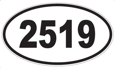 2519 - Oval Sticker