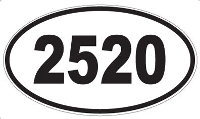 2520 - Oval Sticker