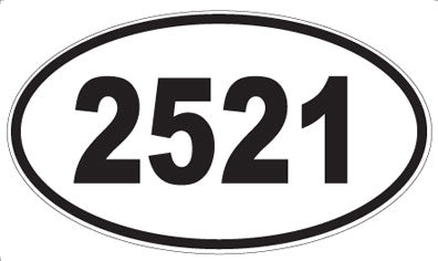 2521 - Oval Sticker