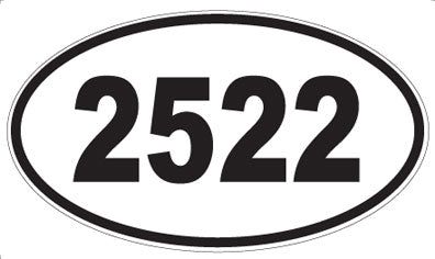 2522 - Oval Sticker