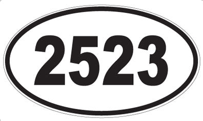 2523 - Oval Sticker
