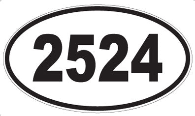 2524 - Oval Sticker