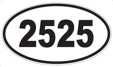 2525 - Oval Sticker