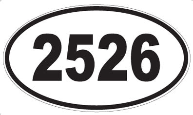 2526 - Oval Sticker