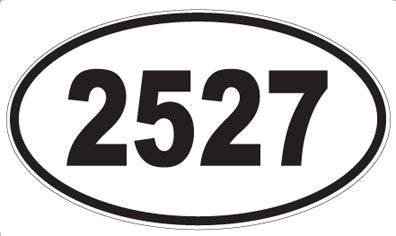 2527 - Oval Sticker