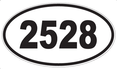 2528 - Oval Sticker