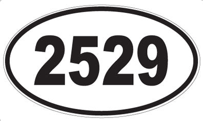 2529 - Oval Sticker