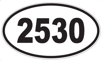 2530 - Oval Sticker
