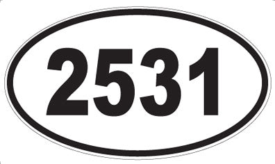 2531 - Oval Sticker