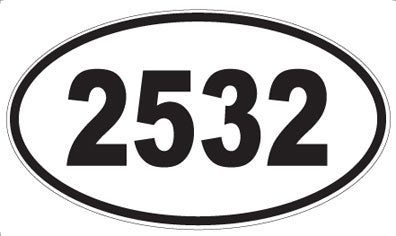 2532 - Oval Sticker
