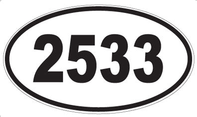 2533 - Oval Sticker
