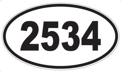2534 - Oval Sticker