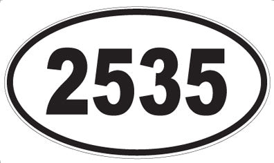 2535 - Oval Sticker