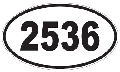 2536 - Oval Sticker