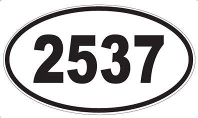 2537 - Oval Sticker