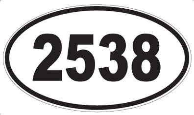 2538 - Oval Sticker