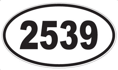 2539 - Oval Sticker
