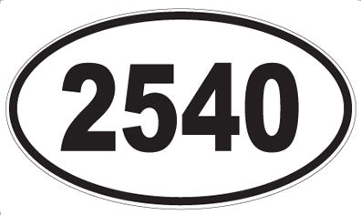 2540 - Oval Sticker