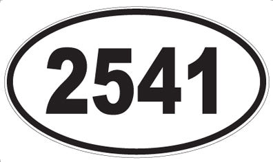 2541 - Oval Sticker