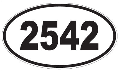 2542 - Oval Sticker