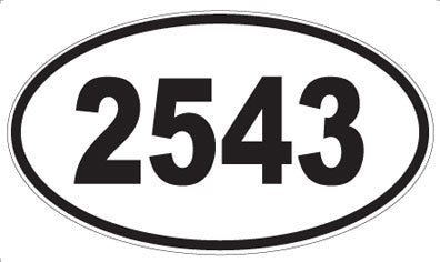 2543 - Oval Sticker