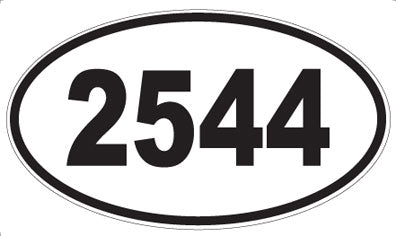 2544 - Oval Sticker
