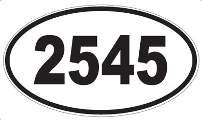 2545 - Oval Sticker