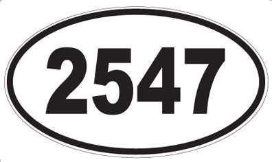 2547 - Oval Sticker