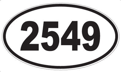 2549 - Oval Sticker