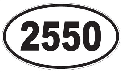 2550 - Oval Sticker