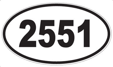 2551 - Oval Sticker