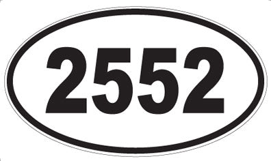 2552 - Oval Sticker