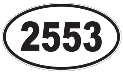 2553 - Oval Sticker