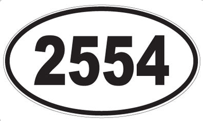 2554 - Oval Sticker