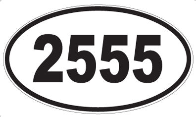 2555 - Oval Sticker