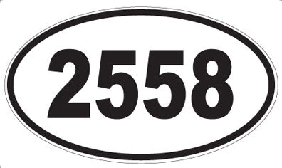 2558 - Oval Sticker