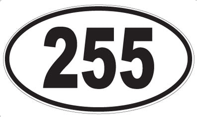 255 - Oval Sticker