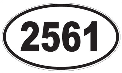 2561 - Oval Sticker